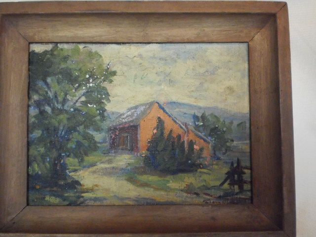 Miniature Oil Painting - F.Elgar New York - Ca. 1930's Miniature Oil Painting - F.Elgar New York - Ca. 1930's