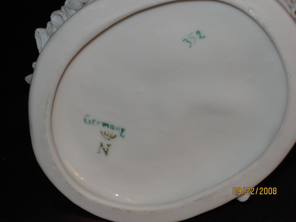 Dresden Germany N Mark Laced Ballerina Figurine from sweetcandy on Ruby