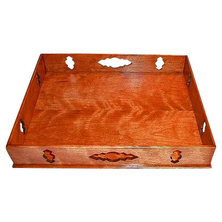 Free Shipping! Artisan Crafted Early American Curly Cherry Tray Free Shipping! Artisan Crafted Early American Curly Cherry Tray