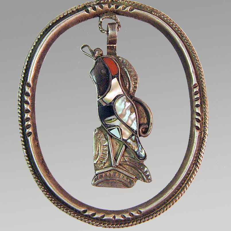 Silver Inlaid Quail Pendant & Necklace Silver Inlaid Quail Pendant & Necklace