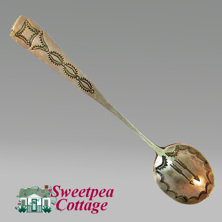 Antique Navajo Hand Hammered Silver Spoon Antique Navajo Hand Hammered Silver Spoon