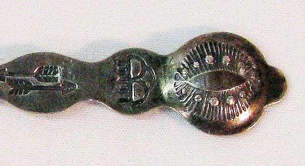 Antique Navajo Hand Hammered Silver Spoon w/Storm Cloud Symbol Antique Navajo Hand Hammered Silver Spoon w/Storm Cloud Symbol