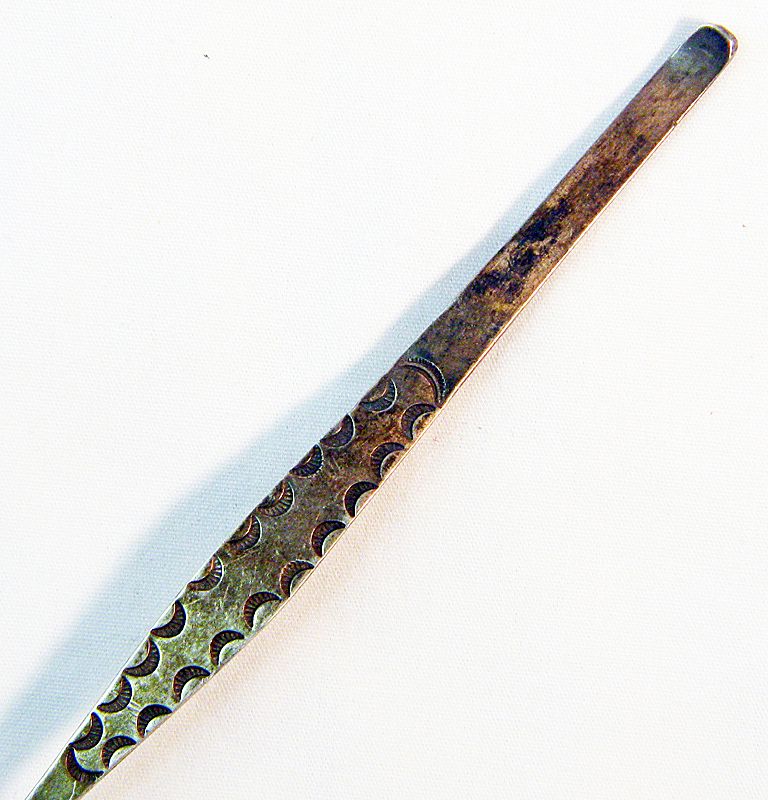 Hand-hammered Antique Navajo Spoon w/ Stamped Decorative Elements Hand-hammered Antique Navajo Spoon w/ Stamped Decorative Elements