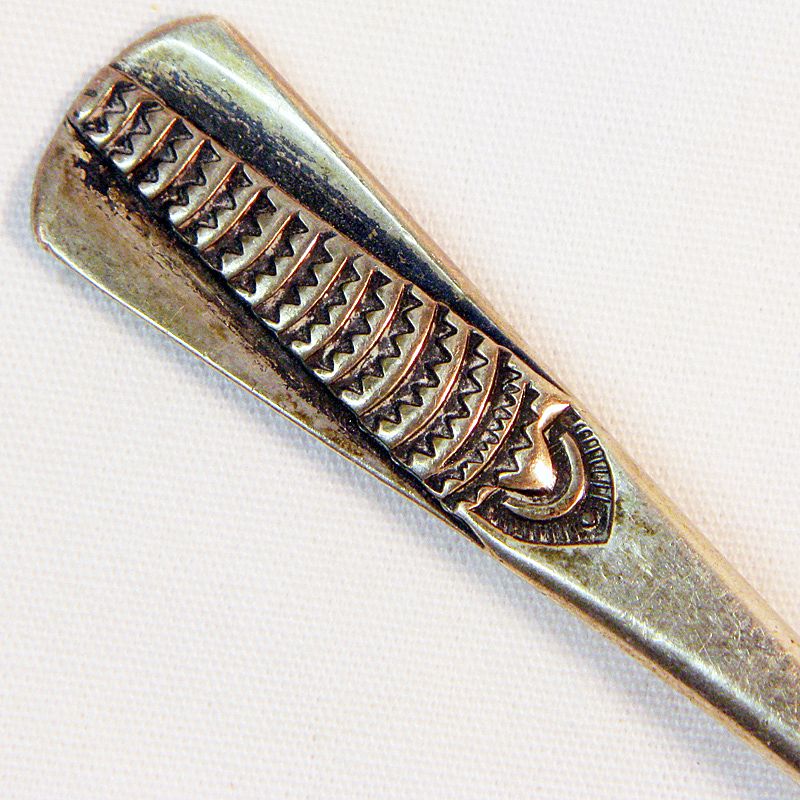 Hand-hammered Antique Navajo Spoon w/ Stamped Decorative Elements Hand-hammered Antique Navajo Spoon w/ Stamped Decorative Elements