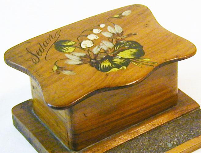 30% Off! French Souvenir Olive Wood Match Holder, Sedan, France, 1900 30% Off! French Souvenir Olive Wood Match Holder, Sedan, France, 1900