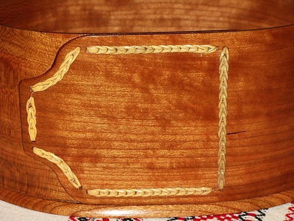 Norwegian Style Hand Carved Oval Cherry Tine Norwegian Style Hand Carved Oval Cherry Tine