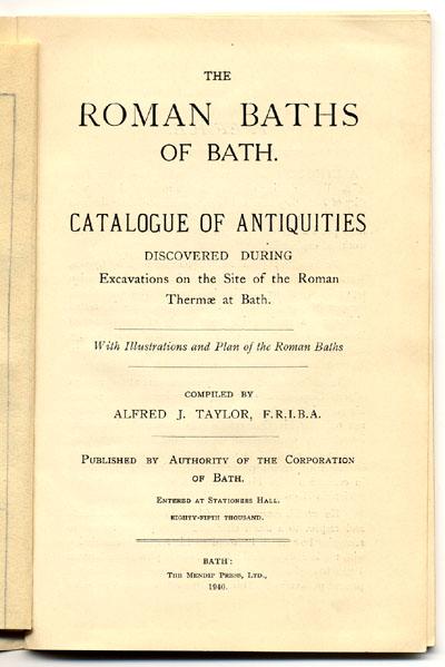 1940, Roman Baths, Bath, England, Travel Souvenir Booklet, Archeology 1940, Roman Baths, Bath, England, Travel Souvenir Booklet, Archeology