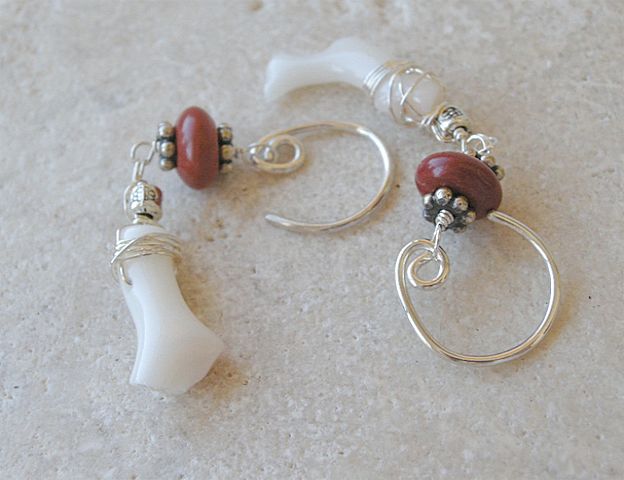 Designer Fish Sterling Silver hoops charm Camp Sundance dangle earrings Designer Fish Sterling Silver hoops charm Camp Sundance dangle earrings