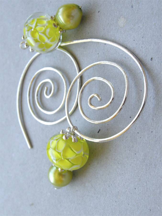 Silver Hoop Designer earrings forged oval Petals from Camp Sundance Silver Hoop Designer earrings forged oval Petals from Camp Sundance