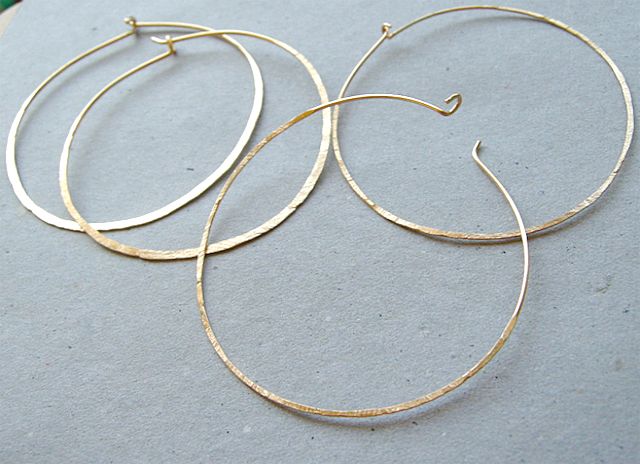 2 inch Hoop earrings endless Gold filled self closing Camp Sundance earrings 2 inch Hoop earrings endless Gold filled self closing Camp Sundance earrings