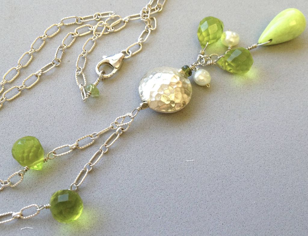 Gaspeite green Sterling Silver pendant necklace Camp Sundance Gaspeite green Sterling Silver pendant necklace Camp Sundance