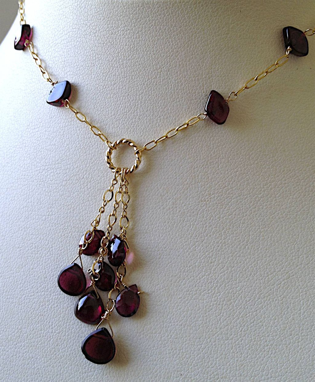 Garnet Cascade Gold filled necklace Camp Sundance Garnet Cascade Gold filled necklace Camp Sundance
