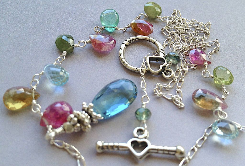 London blue Topaz Tourmaline Silver necklace Camp Sundance toggle London blue Topaz Tourmaline Silver necklace Camp Sundance toggle