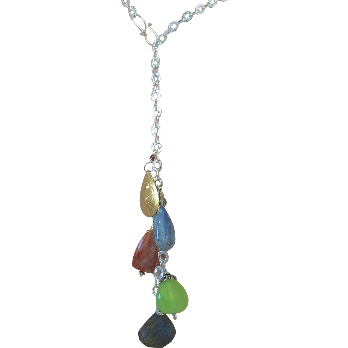 Long Silver Lariat, Silver Lariat Necklace, cascade necklace, Camp from sweetwaterjewelrydesigns