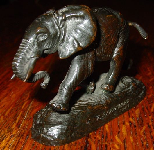 Antique Miniature bronze Elephant Bayre Barbedienne Antique Miniature bronze Elephant Bayre Barbedienne