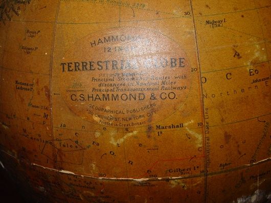 Antique Hammond 12 inch terrestrial globe Antique Hammond 12 inch terrestrial globe