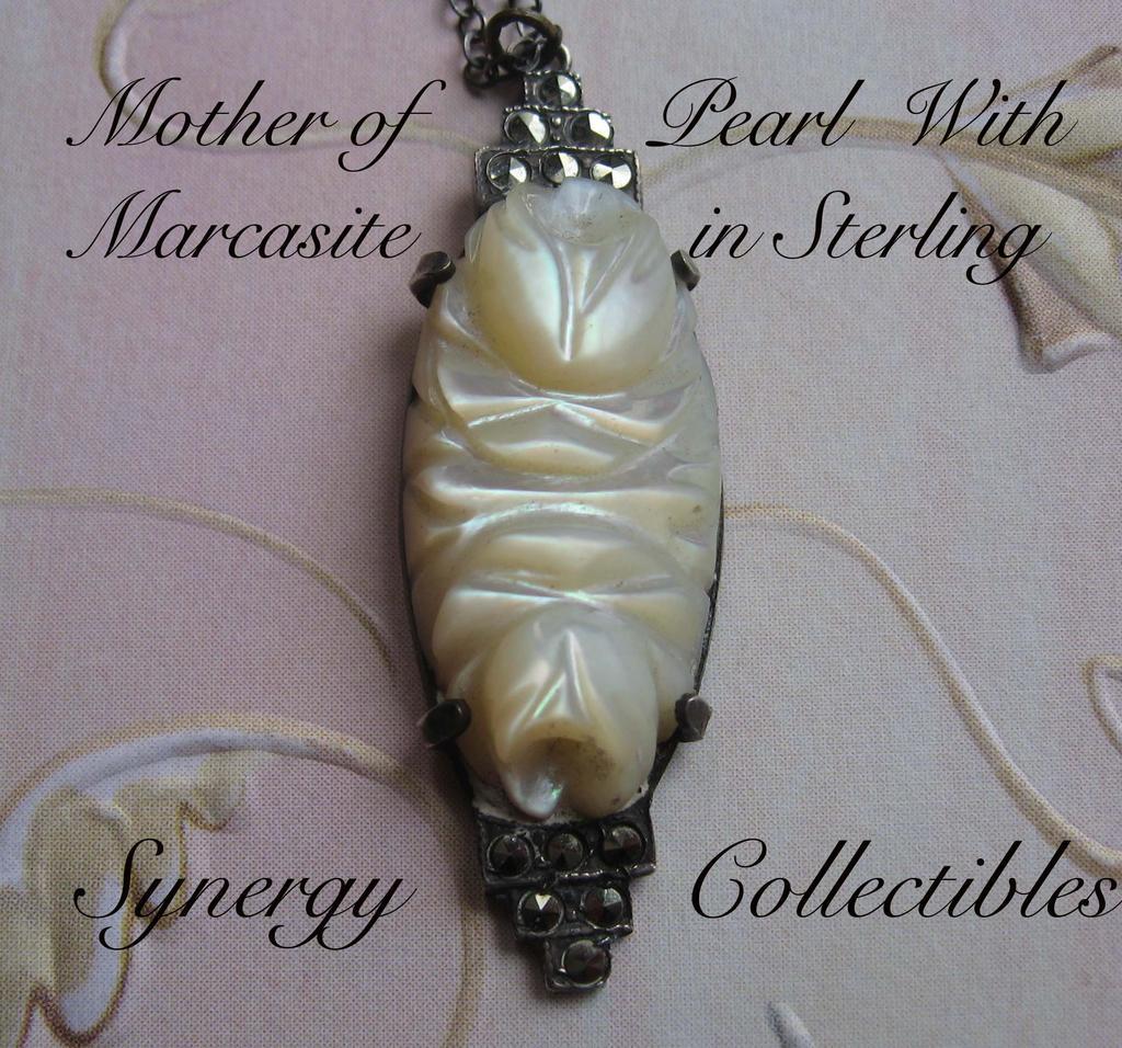 MOTHER OF PEARL 14K FINEST 14K DESIGNS WITH ANTIQUE CHINESE MOTHER
