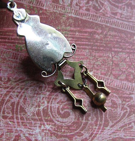 Victorian Gold Fill Drop Pendant With Coral Rose Victorian Gold Fill Drop Pendant With Coral Rose