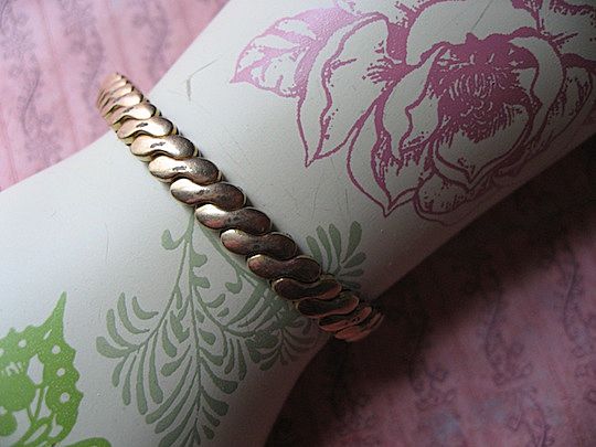 Vintage Artisan Rose Motif Assemblage Bracelet With Celluloid Vintage Artisan Rose Motif Assemblage Bracelet With Celluloid