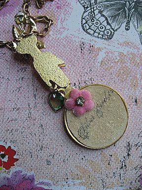 Vintage Artisan Optical Lens Collage Pendant Necklace Vintage Artisan Optical Lens Collage Pendant Necklace