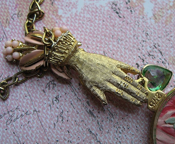 Vintage Artisan Optical Lens Collage Pendant Necklace Vintage Artisan Optical Lens Collage Pendant Necklace