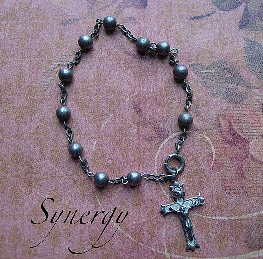 Sterling Beaded Chaplet With Crucifix Sterling Beaded Chaplet With Crucifix