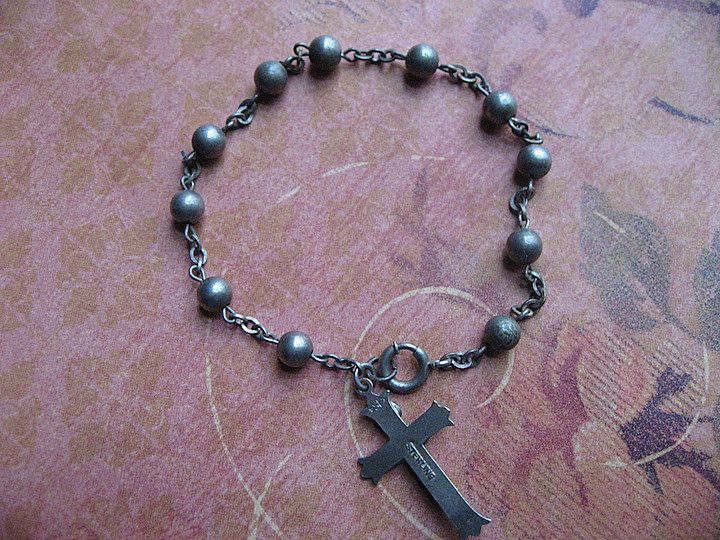 Sterling Beaded Chaplet With Crucifix Sterling Beaded Chaplet With Crucifix