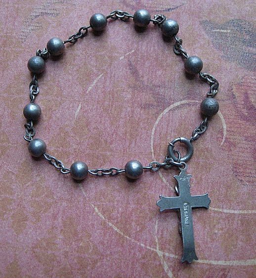 Sterling Beaded Chaplet With Crucifix Sterling Beaded Chaplet With Crucifix