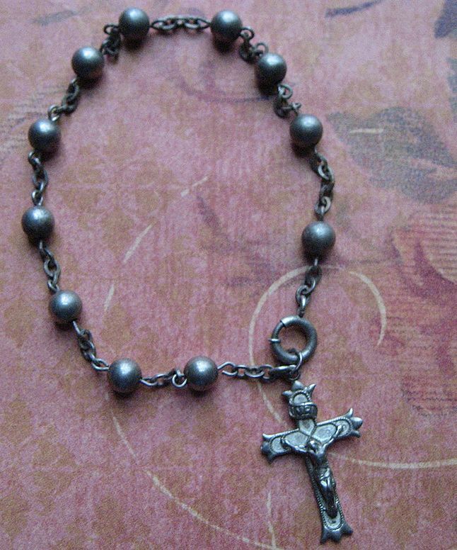 Sterling Beaded Chaplet With Crucifix Sterling Beaded Chaplet With Crucifix