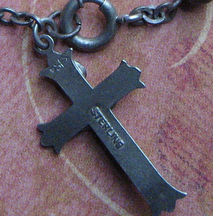 Sterling Beaded Chaplet With Crucifix Sterling Beaded Chaplet With Crucifix