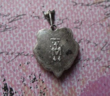 Guilloche Enameled Sterling Miraculous Medal With Marcasites Guilloche Enameled Sterling Miraculous Medal With Marcasites