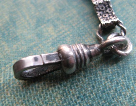 Victorian Sailboat Fob Charm With Ornate Chain Victorian Sailboat Fob Charm With Ornate Chain