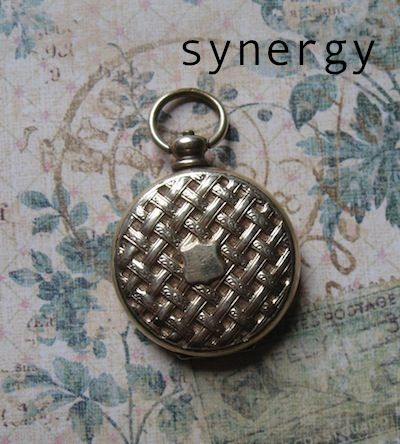 Victorian Pocket Watch Locket With Basket Weave Design Victorian Pocket Watch Locket With Basket Weave Design