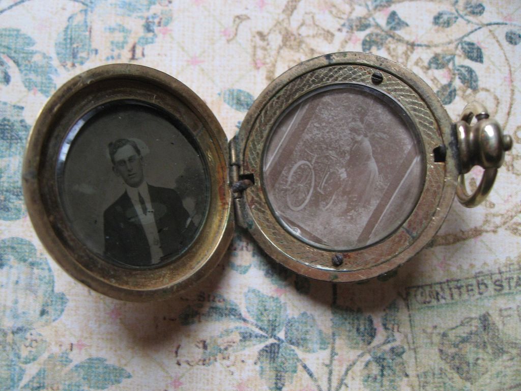 Victorian Pocket Watch Locket With Basket Weave Design Victorian Pocket Watch Locket With Basket Weave Design
