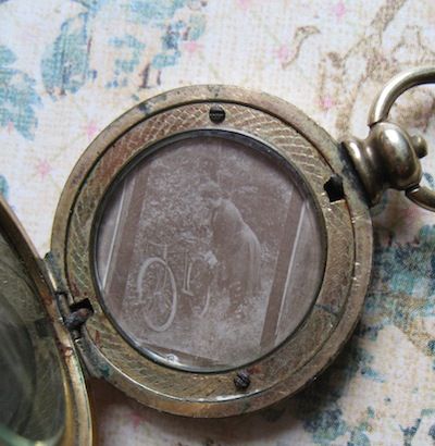 Victorian Pocket Watch Locket With Basket Weave Design Victorian Pocket Watch Locket With Basket Weave Design