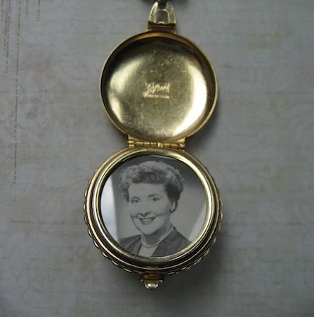CORO Pegasus Family Album Locket Brooch With "Pearl" Design CORO Pegasus Family Album Locket Brooch With "Pearl" Design
