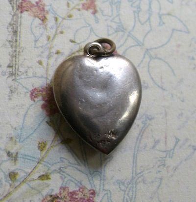 Sterling Puffy Heart Charm With Repousse Design Griffith Hallmark Sterling Puffy Heart Charm With Repousse Design Griffith Hallmark