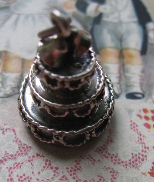 Danecraft Sterling Wedding Cake Charm Danecraft Sterling Wedding Cake Charm