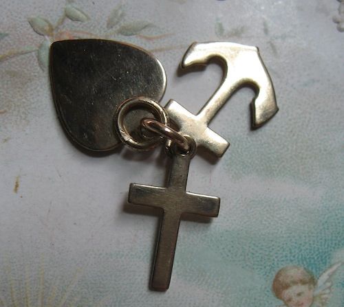 Danecraft Hope, Faith and Charity Charm in Gold Fill Danecraft Hope, Faith and Charity Charm in Gold Fill