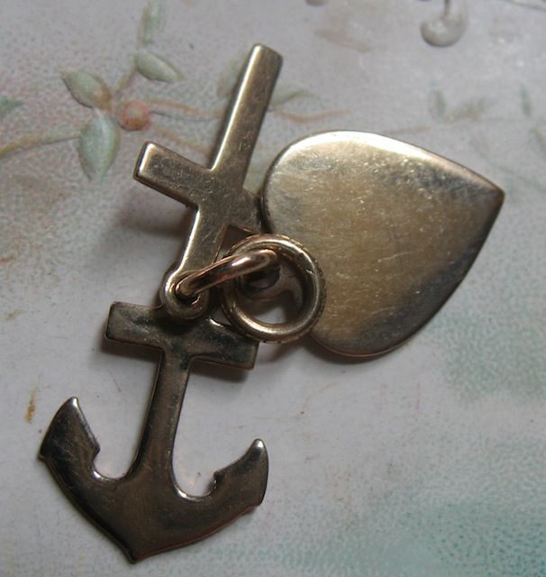 Danecraft Hope, Faith and Charity Charm in Gold Fill Danecraft Hope, Faith and Charity Charm in Gold Fill