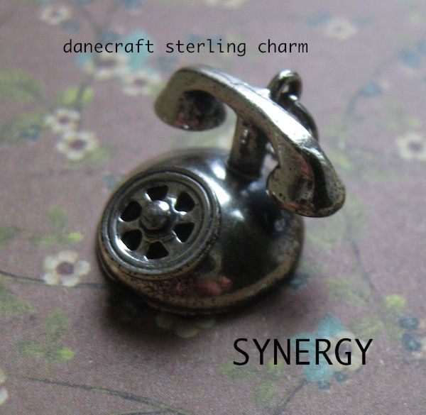 Danecraft Sterling Mechanical Rotary Dial Telephone Charm Danecraft Sterling Mechanical Rotary Dial Telephone Charm
