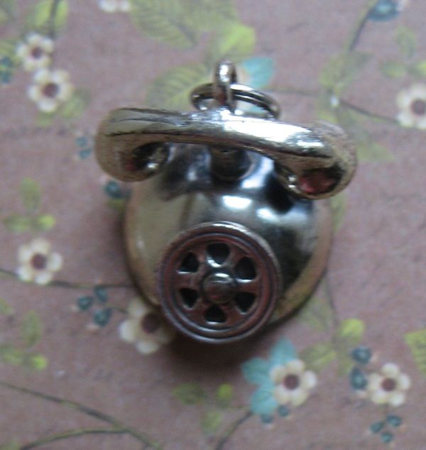 Danecraft Sterling Mechanical Rotary Dial Telephone Charm Danecraft Sterling Mechanical Rotary Dial Telephone Charm
