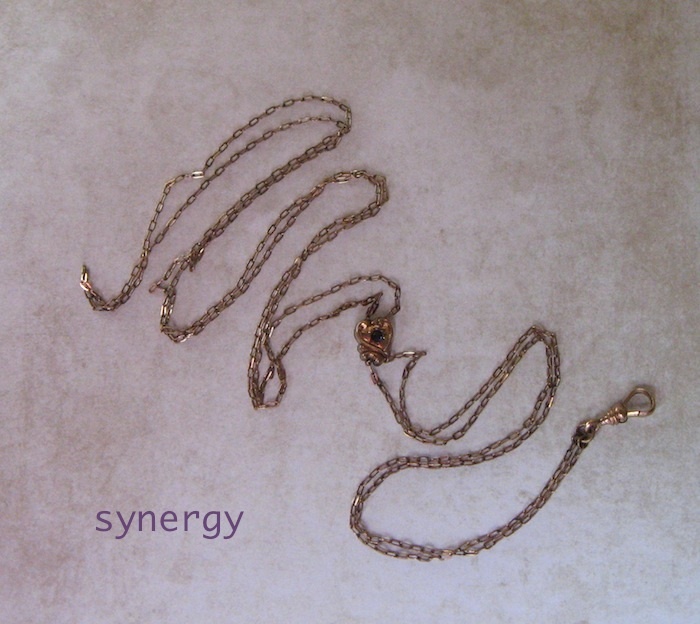 Victorian Rose Gold Filled Slider Chain With Amethyst Accent Victorian Rose Gold Filled Slider Chain With Amethyst Accent