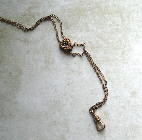 Victorian Rose Gold Filled Slider Chain With Amethyst Accent Victorian Rose Gold Filled Slider Chain With Amethyst Accent