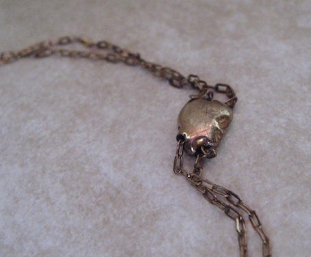 Victorian Rose Gold Filled Slider Chain With Amethyst Accent Victorian Rose Gold Filled Slider Chain With Amethyst Accent