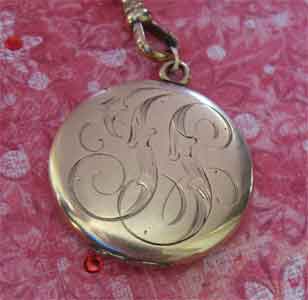 Victorian Fleur-de Lis Seed Pearl Slider Chain With Wightman & Hough Monogrammed Locket Victorian Fleur-de Lis Seed Pearl Slider Chain With Wightman & Hough Monogrammed Locket