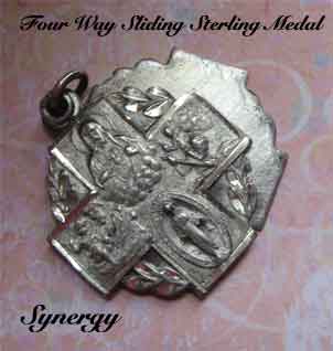 Sterling Four Way Sliding Cruciform Medal by Catamore Sterling Four Way Sliding Cruciform Medal by Catamore