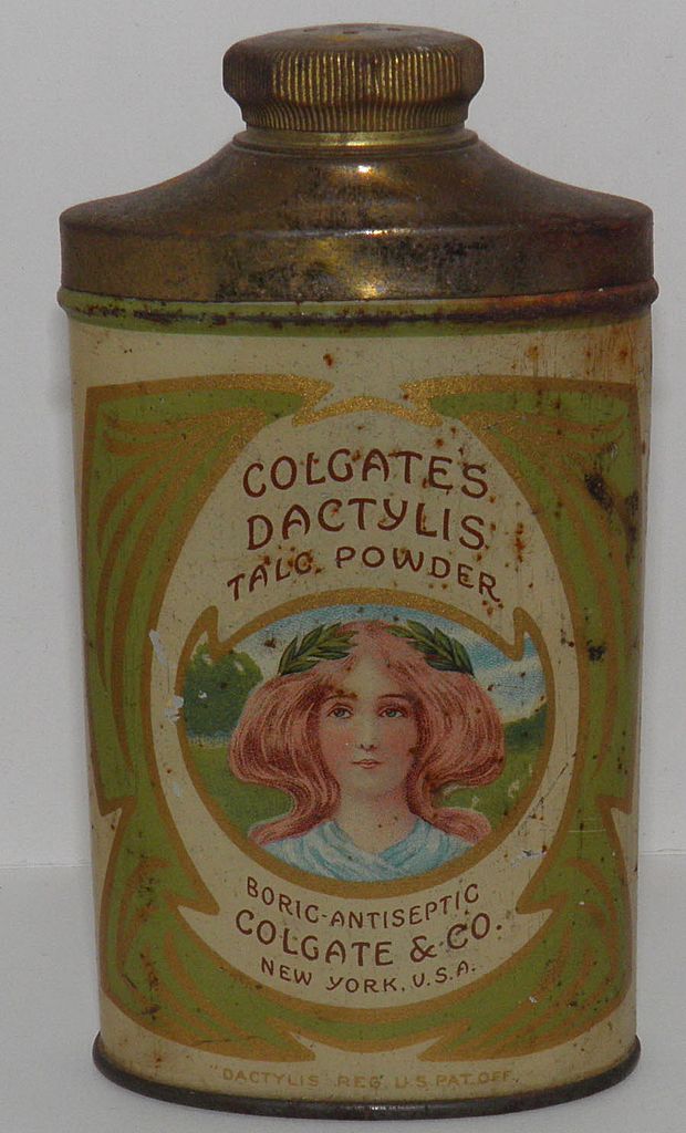 Colgate's Dactylis Talc Tin Wonderful Art Nouveau Graphic *Great* Colgate's Dactylis Talc Tin Wonderful Art Nouveau Graphic *Great*
