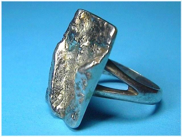Vintage Silver Nugget Ring - Size 4.5 Vintage Silver Nugget Ring - Size 4.5