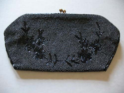 DESIGNER 1940's Jorelle Evening Bag, Authentic - Gunmetal Hand Beaded in Belgium, Clutch RARE DESIGNER 1940's Jorelle Evening Bag, Authentic - Gunmetal Hand Beaded in Belgium, Clutch RARE